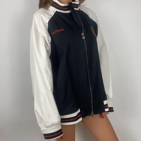 Vintage Harley Davidson Black & White Varsity Jacket - Picture 1 of 8
